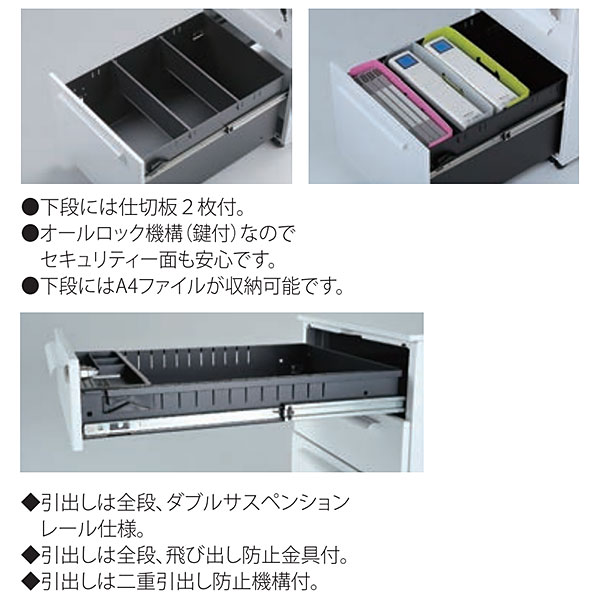 イノウエ LCW 3段ワゴン LCW-N3