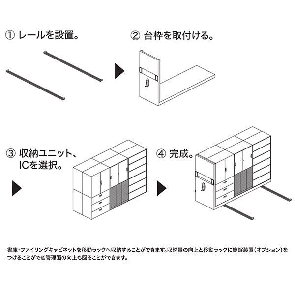 イノウエ ハンドル式移動ユニット 3連式 HIC-45SF-3