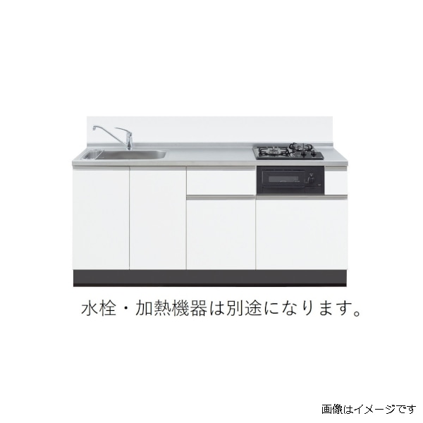 イースタン工業 システムキッチン ラルチェⅢ 全4色 左シンク ホワイト LA3-180-C2GLW