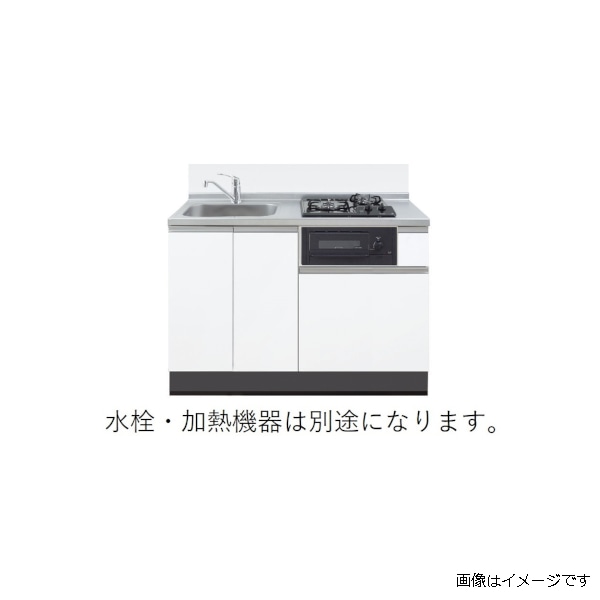 イースタン工業 システムキッチン ラルチェⅢ 全4色 左シンク ホワイト LA3-120-C2GLW