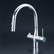 KVK ビルトイン浄水器用シングルシャワー付混合栓 センサー付 ｅレバー 電池